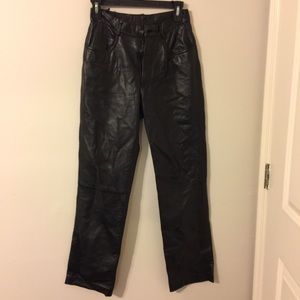 Black Cache Leather Pants